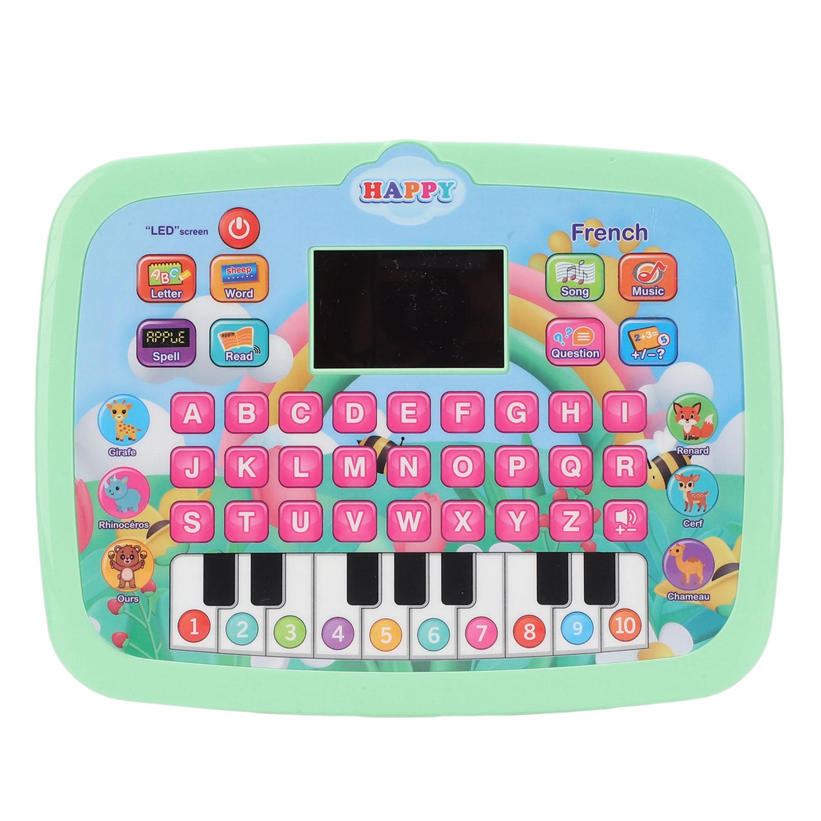 

Children Learning Tablet Kids Learning Tablet LED Screen Educational Alphabet Numbers Story Reading Learning Tablet зелений