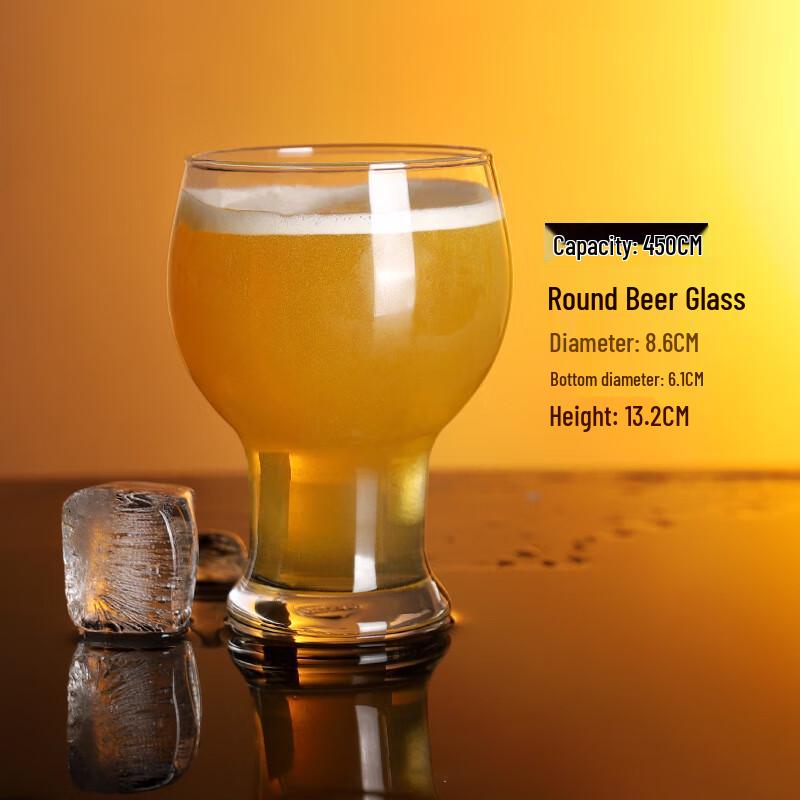 European Style Glass Beer Mug 450ml