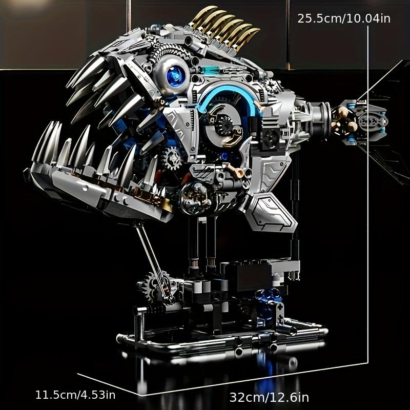 Building Piranha Block Model Cool Mechanical Style Piranha Ornament Adult Building Block Ornament Collection A Collector'S Choice For Ocean