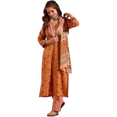 Kurta Set for Women || Women Kurta Set || 3pic Kurta for Women (Kurta-51-52-88) (in, Alpha, S, Regular, Multicolor)