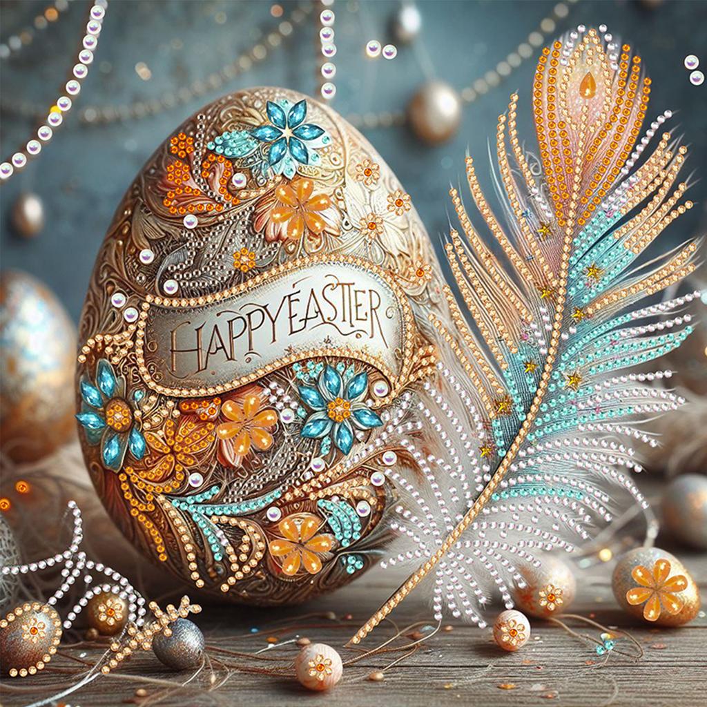 Easter Special Shaped 5D DIY Partial Drill Diamonds Paintings Gem Art for Adults DIY Gift Home Decor Crystal Diamond Art 30x30cm