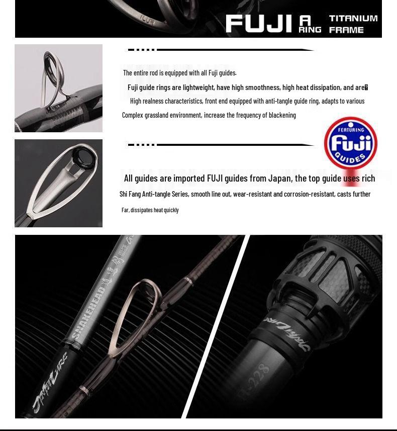 Jintu Xiaoyao Sword XH Thunder Blackfish Lure Rod - Super Hard, Long Cast, Fuji Ring