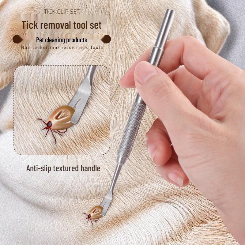 Stainless Steel Pet Tick & Flea Removal Fork for Dogs & Cats