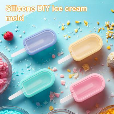 Silikon Dondurma Kalıpları İstiflenebilir Dondurma Kalıbı Yeniden Kullanılabilir Kendin Yap Dondurma Kiti Ev Yapımı Dondurma Dondurmaları için