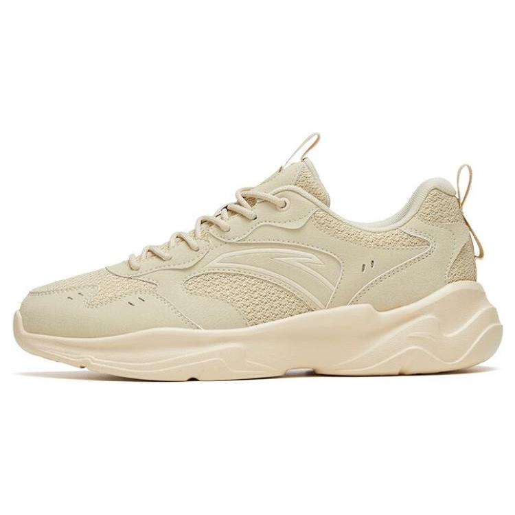 Anta Slip Resistant, Abrasion Resistant, Lightweight Low Top Sports Casual Shoes Beige Khaki 912328815-2