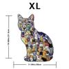 Cat Puzzle Wooden Special-Shaped Assembly Toy Original Piggy Bank Decompression Puzzle