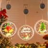 Hanging Window Suction Cup Lamp Snowflake Christmas Window Lights  New Year
