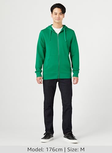 Amazon Essentials Men's Zip-Up French Terry Long Sleeve Hoodie, Green, Size L