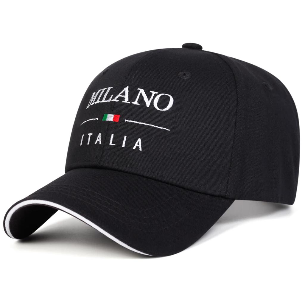 Unisex MILANO ITALIA Letter Embroidery Baseball Caps Spring Autumn Outdoor Adjustable Casual Hats Sunscreen Hat Sports Cap