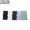 Za Autumn New Arrivals Women's Clothing Zr European and American Style Fashionable Versatile Belted Textured Vest 2132091 620