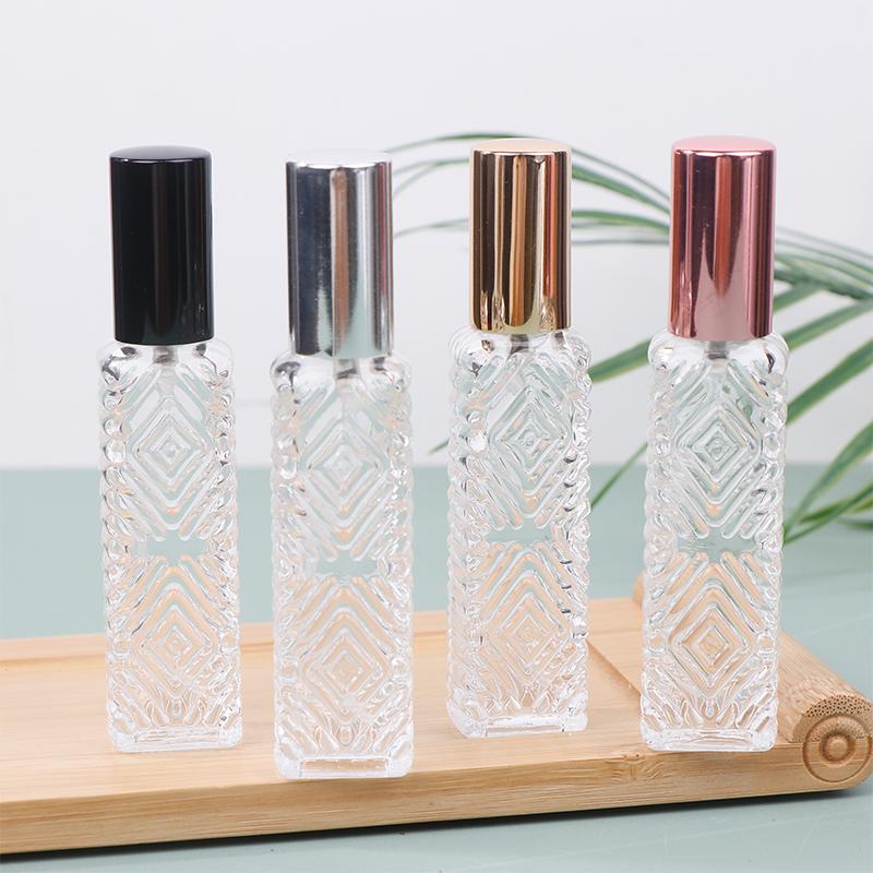 Flacon de parfum 12 ml en verre vaporisateur en aluminium tête de pulvérisateur de brume distributeur de parfum flacon presse bouteille vide voyage