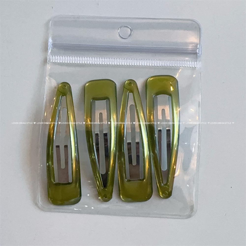 

Корейский Инс Новый Прозрачный Желейный Цветной Полый Зажим-капля для воды BB для волос, Модный Простой Зажим для челки Аксессуары для волос