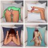 Sofa Car Home Fashion Girl Pillowcase Beautiful Sexy Ladies  Decoration Cartoon  Chest Cushion Cover