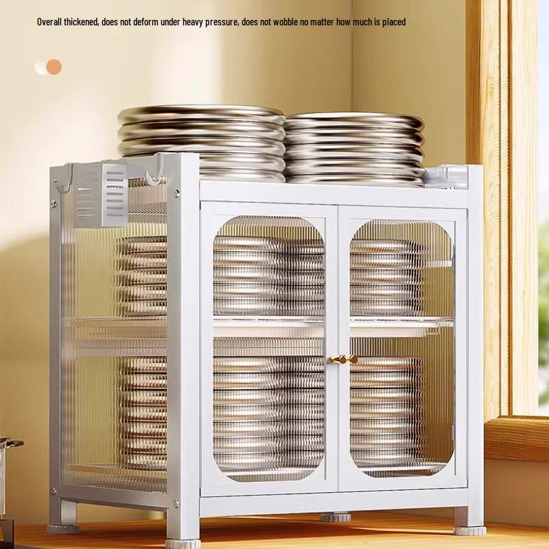 Multifunctional Double-Layer Kitchen Dish Drying Rack with Storage