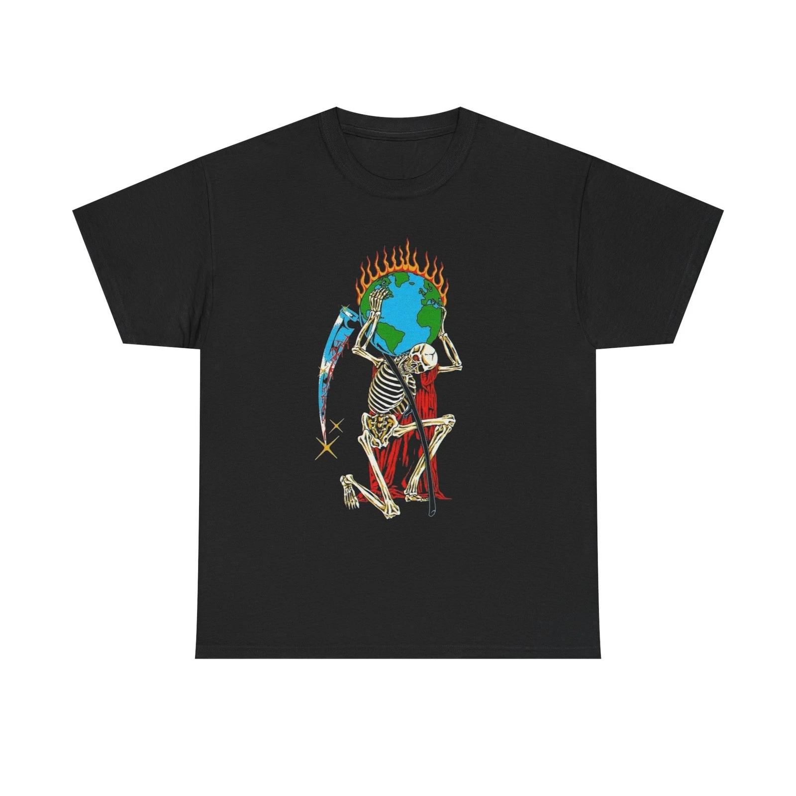 Grim Reaper Weight Of The World Graphic T Shirt NEW Heavy Cotton Tee 2XL