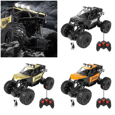 1:18 Strong Alloy Off Road Vehicle Featuring Monsters Truck Tires & LED Light System Climbing Car with LED