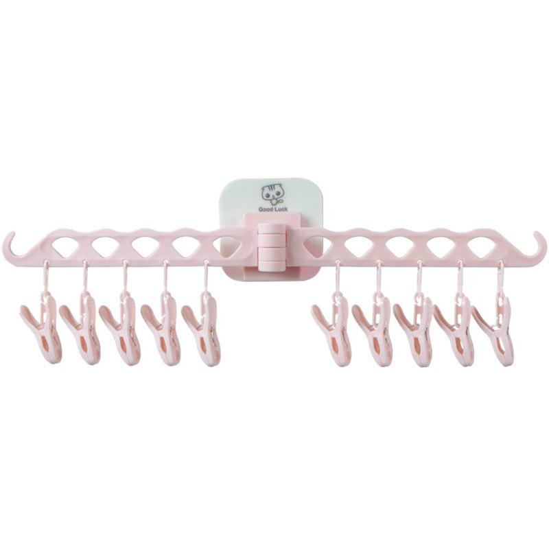 Foldable Clothes Drying Rack Wall Hanger Baby Children's Underwear Organizer Socks Towel Shelf with Suction Cup Home Supplies