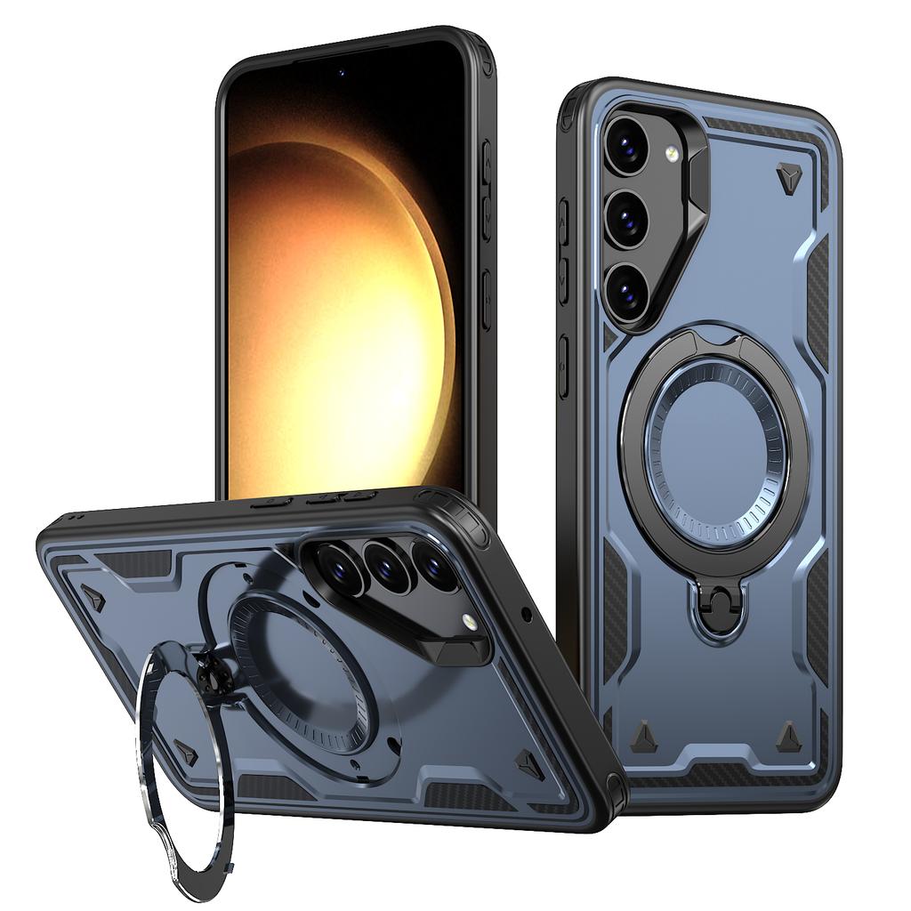 For Samsung Galaxy S23 Case Compatible with MagSafe Military Protection PC+TPU Kickstand Phone Cover