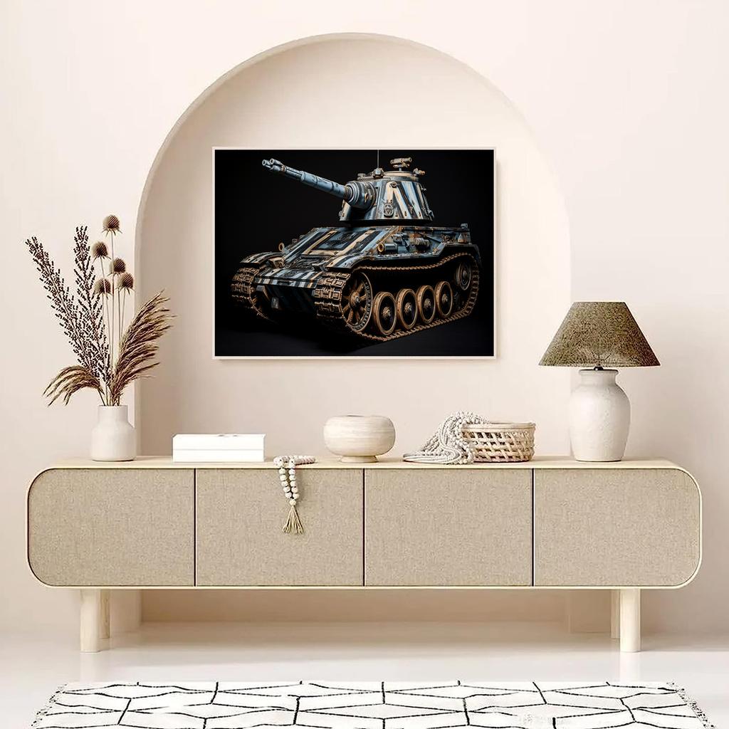 Pittura Diamante Fai da Te Carro Armato Kit Punto Croce Arte Mosaico Pittura Diamante Cerchio Pieno/Quadrato Decorazione Casa