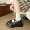 Black Retro High-end Platform Small Leather Shoes Women's 2025 New Summer French with Skirt Shallow Mouth Mary Jane Shoes