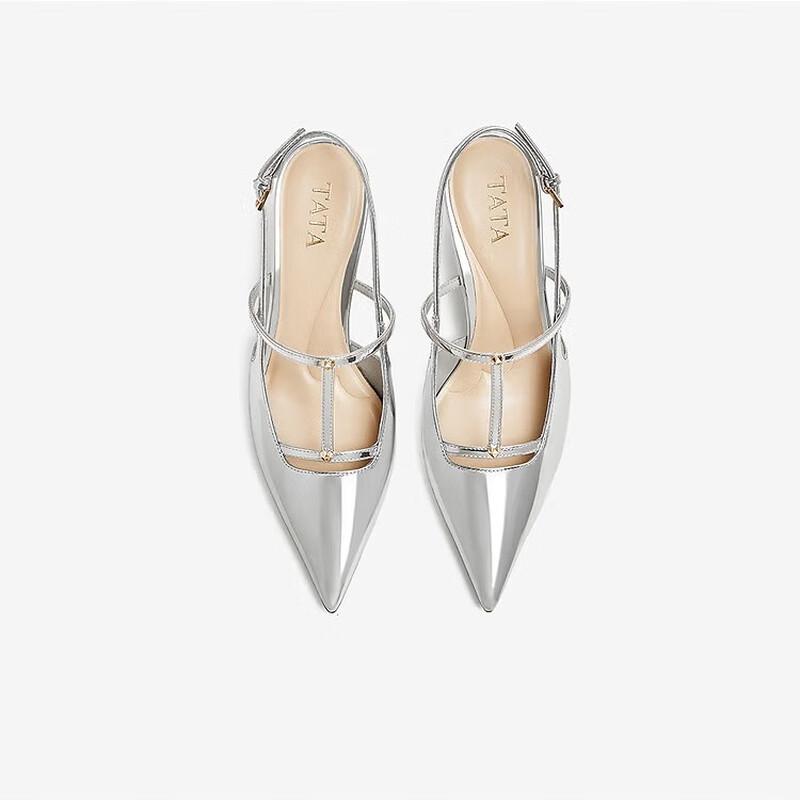 TATA Damskie Codzienne Sandały na Wysokim Obcasie z Odkrytymi Palcami 7F901AH5