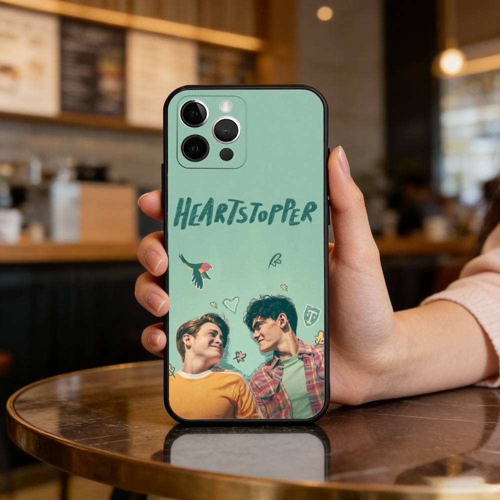 

New H-Heartstopper M-Movie Soft Silicone Black Cover,Phone Case For iPhone 17,16,15,14,13,12,11 Plus,Pro Max,XS iPhone15