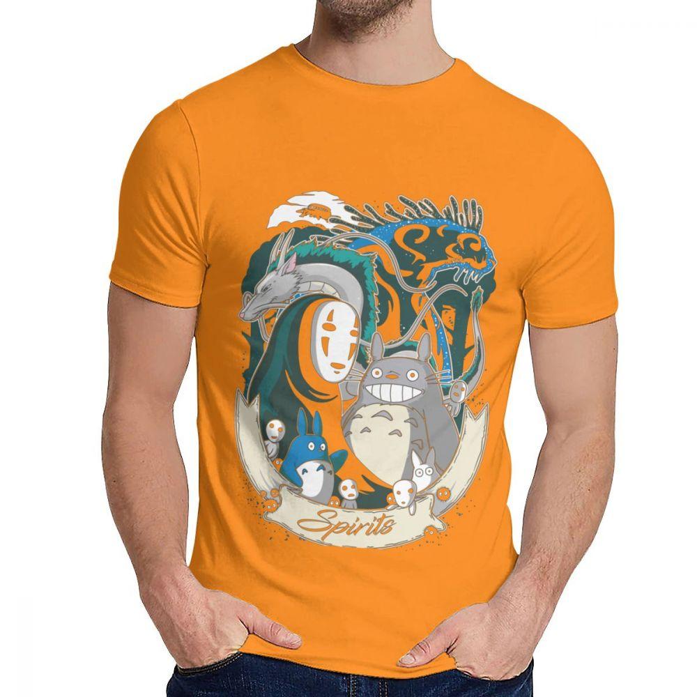 Studio Ghibli Totoro Spirit Away White Dragon Haku T Shirt Fashion Crewneck Custom Men S Harajuku