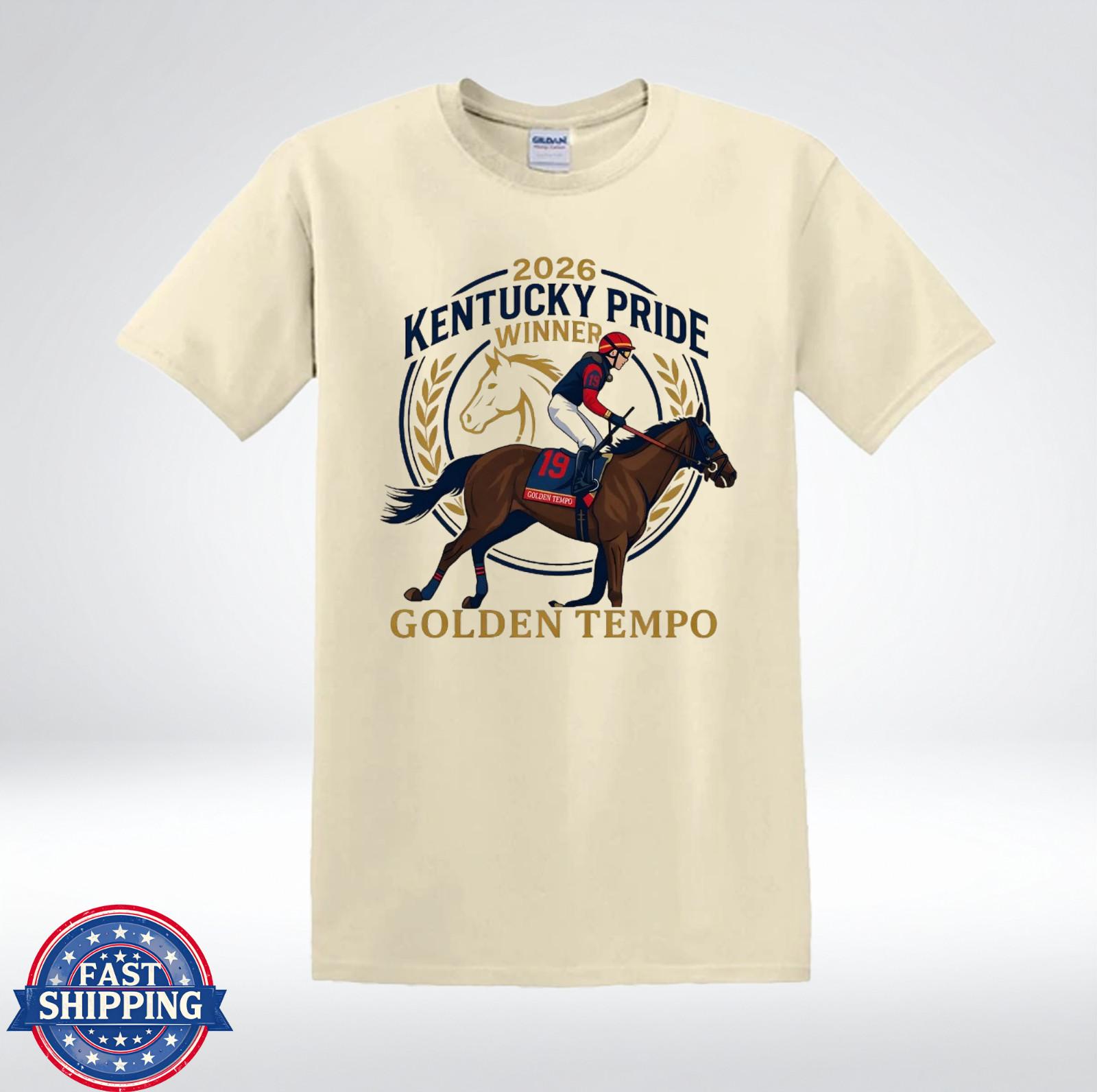 KY Pride Winner 2026 Golden Tempo Horse Racing T-Shirt S