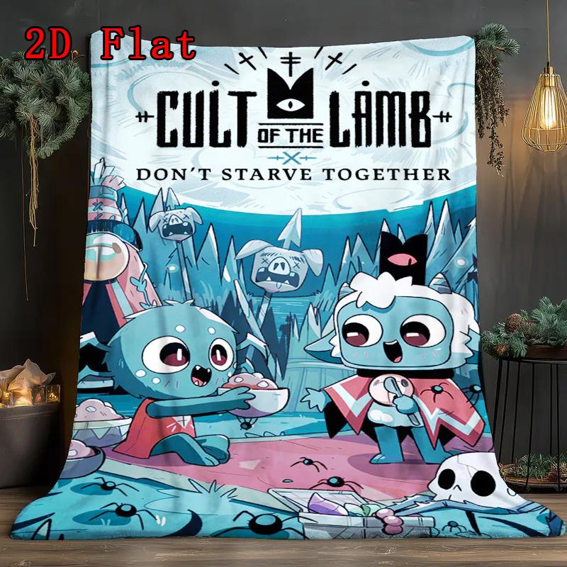 Cult of the Lamb 2D Flat Pattern Flannel Blanket High quality All Seasons Warmth and Comfort Perfect for Christmas Gifts.PMT0914330