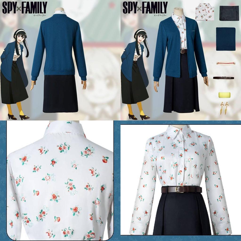 Spy×family Yor Forger Women Cosplay Set Alluring Polyester Dress For Christmas Party