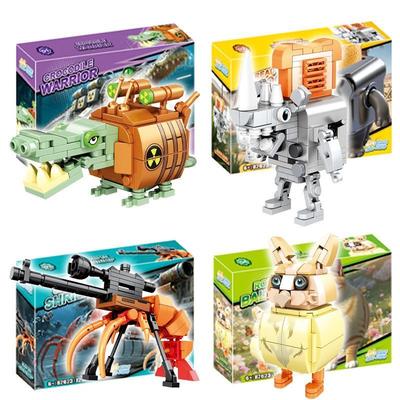 4pcs MOC Italian Brainrot Bricks Tung Tung Sahur Figures Tralalero Tralala Building Blocks Toys for Boys Birthday Gifts with Box