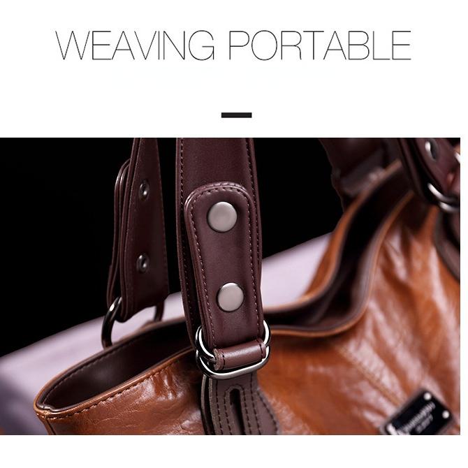 Kvinners fritidsmote Retro Tote Mykt skinn Single Shoulder Messenger Bag med stor kapasitet