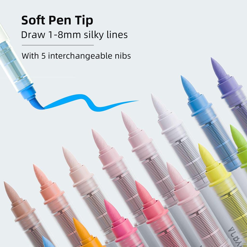 Blue Fruit 240-Color Acrylic Marker Pen Set with Soft Head for Student Graffiti and Art