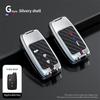 Metal Key Case for Toyota Camry, Crown, Reiz, Prado, Land Cruiser - Snap Button Design