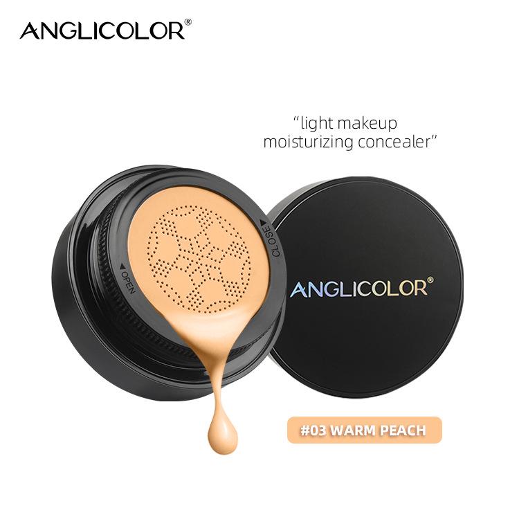 Fond de ten cushion cu cap de ciupercă Anglicolor: Bază CC rezistentă la transpirație și corector BB
