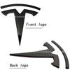 ALL1 metal For Tesla- Car Front Emblem Rear Trunk Emblem Suitable for Model 3 Mode Y logo replacement rear and rear logos blackening