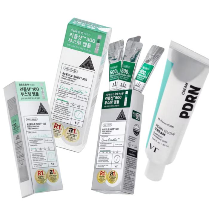 

VT Reedle Shot Facial Boosting Complete Ampoule Set + PDRN Glow Cream (2ml x 18 + 50ml) 18pcs+50ml