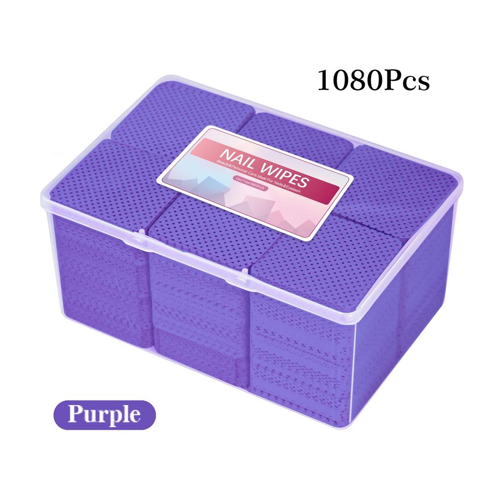 1080 PCS Lint Free Nail Cotton Pads For Nail Polish Removal Nail Wipes Magic Cleaning Sheets Box Refill For Salon And Home Use