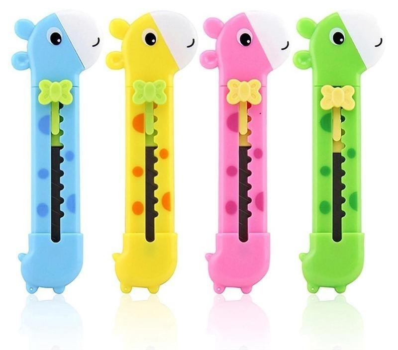 Candy Color Mini Utility Knife Box Photo Tools Paper Cutter Office School Supplies Art and Craft