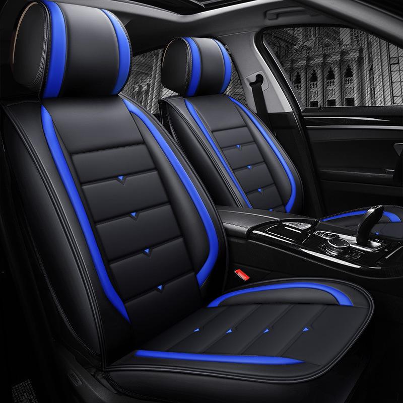 A2 Cartoon Full Leather Car Seat Cushion - New Devil Design