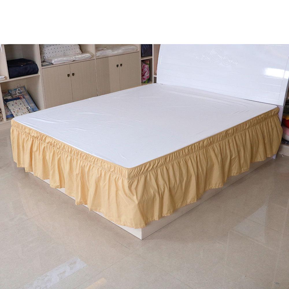American Style Lace Bed Skirt Single Without Bed Surface King Twin Size Solid Color Elastic Band Bed Skirt  40cm Height Skirts
