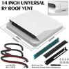 Universal Upgrade 14 Inch White RV Roof Vent Cover Kits Replacement Parts For Trailer Camper Motorhome