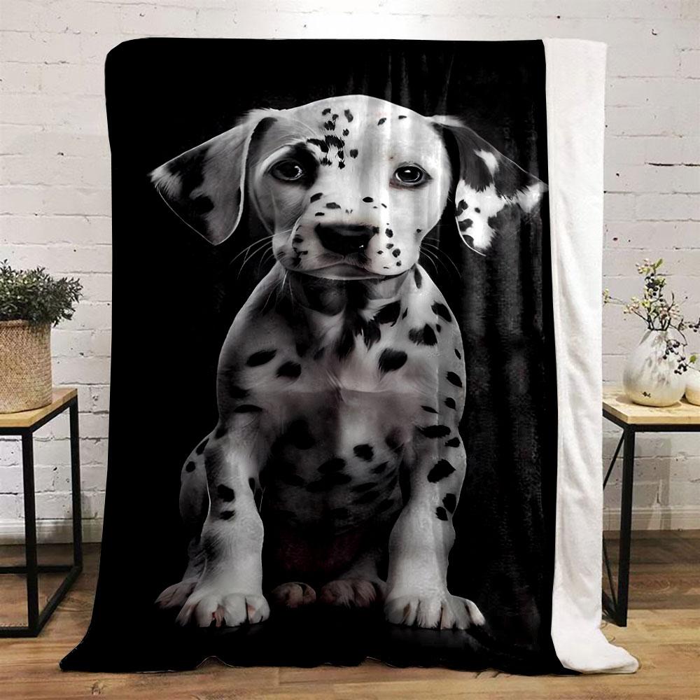 Dalmatian Puppy Print Blanket Bedroom Blanket for Livingroom Couch Lunch Break Soft Throw for Friend's Festival Gift