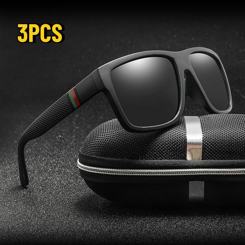 1/2PCS Fashion Oversized Sunglasses Men Women Luxury UV400 Vintage Square Glasses For Driving Fishing Travel