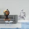 Modern Abstract Globe Thinker Statue Table Clock Collectible Art Craft Ornament for Shelf Office