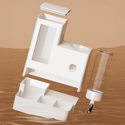 Water Flow Control Hamster Bottle Easy To Clean Hamster Feeder 3-in-1 Automatic Hamster Feeder with 125ml for Small for Home