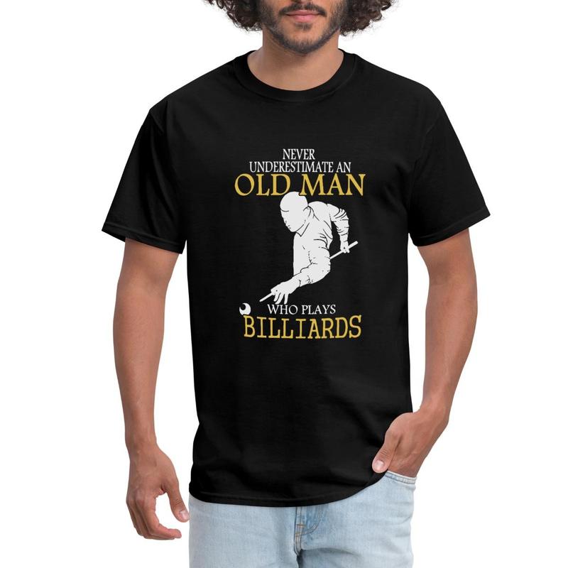 Never Underestimate An Old Man Billiards Unisex T-Shirt M