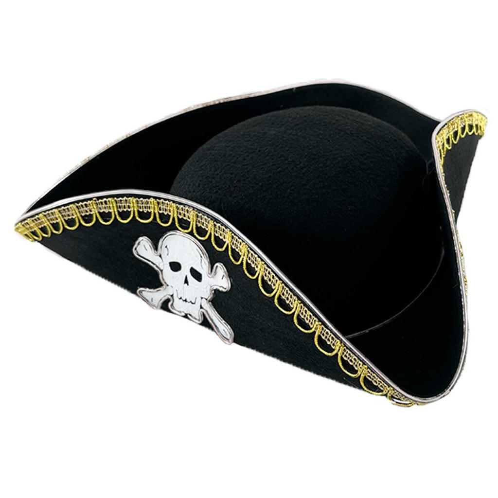 Make Up Hat Role Play Novelty Pirate Hat Battery Operated Illuminated Hat for Parties and Music Festivals