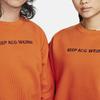Nike Loose Fit Round Neck Long Sleeve T-Shirt With Letter Print Unisex Tops Orange FD9850-893