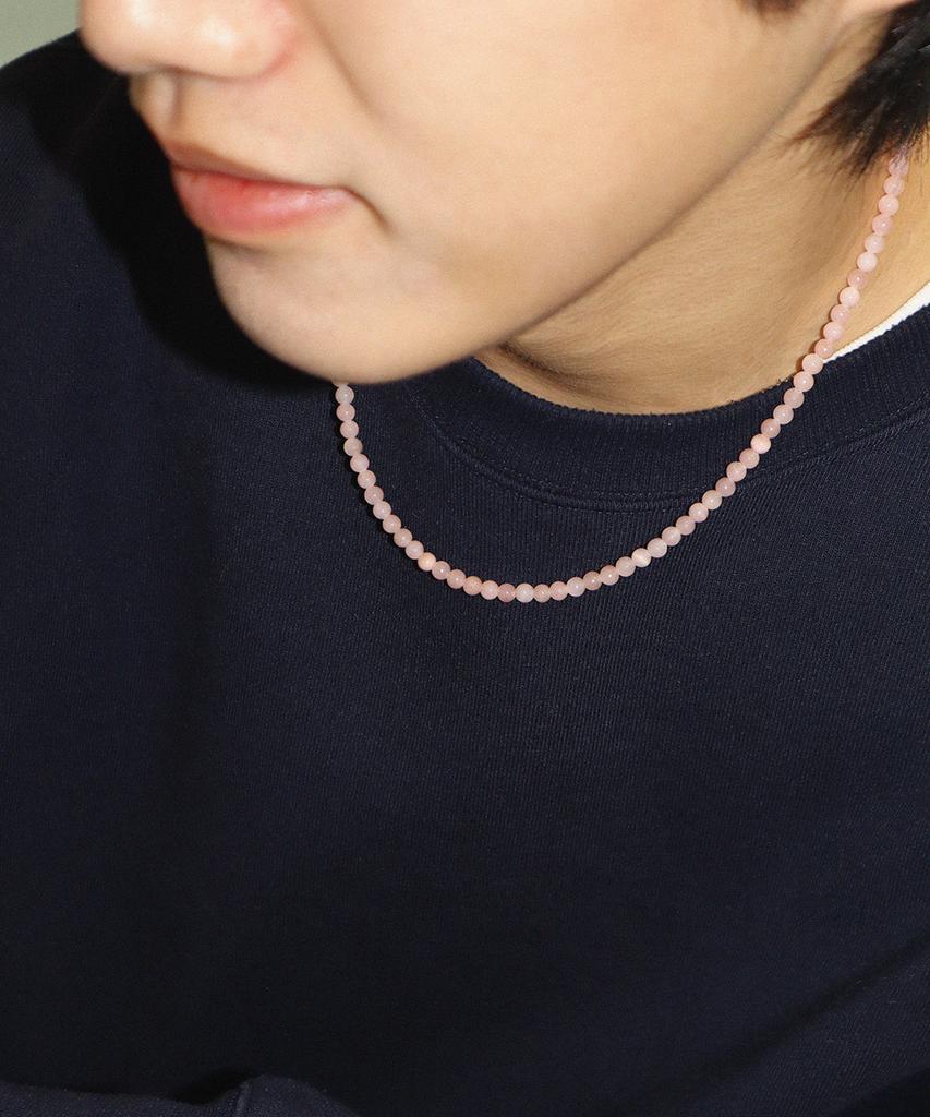 Bicycletrophy Bt Gemstone Necklace 08 (4Mm Chaucer Peach)